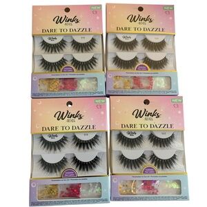 Ardell Winks #111 Black Eyelashes bundle 4 sets 8 pairs